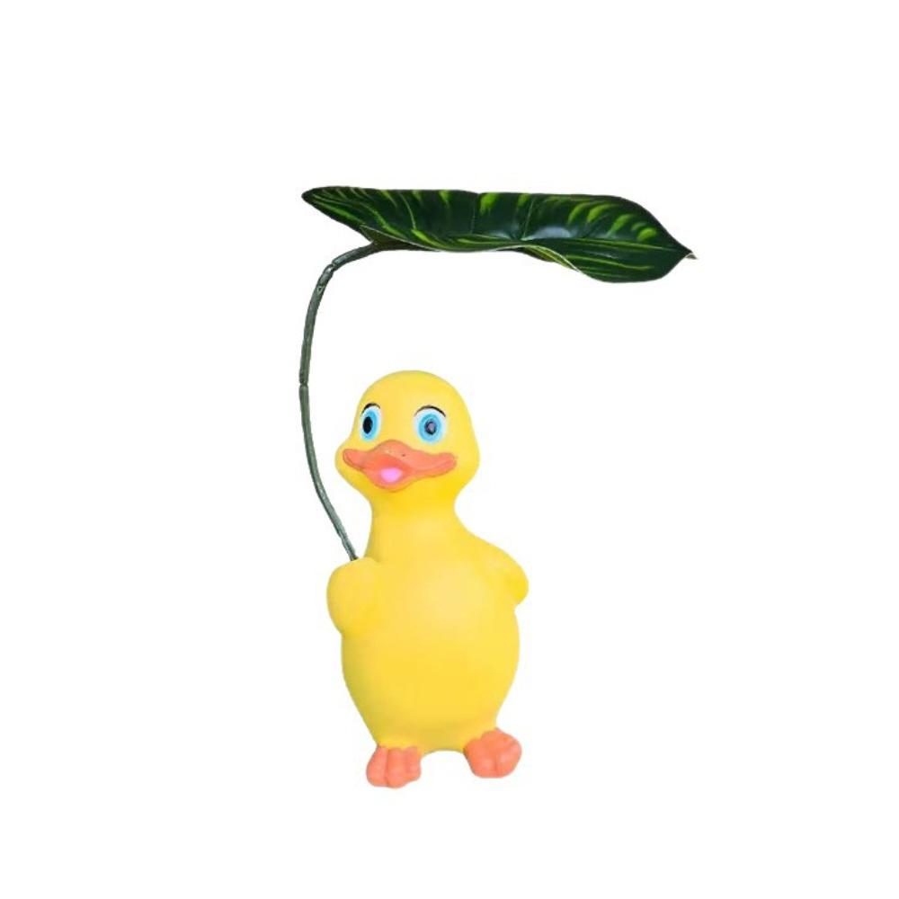

Cute Duck Umbrella Ornament Cartoon Miniatures Figurine Garden Decor Ducks Statue Desktop жёлтый