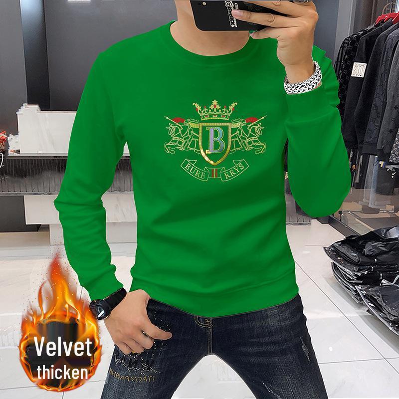 2023 European Style Slim Fit Men's Rhinestone Letter Sweatshirt