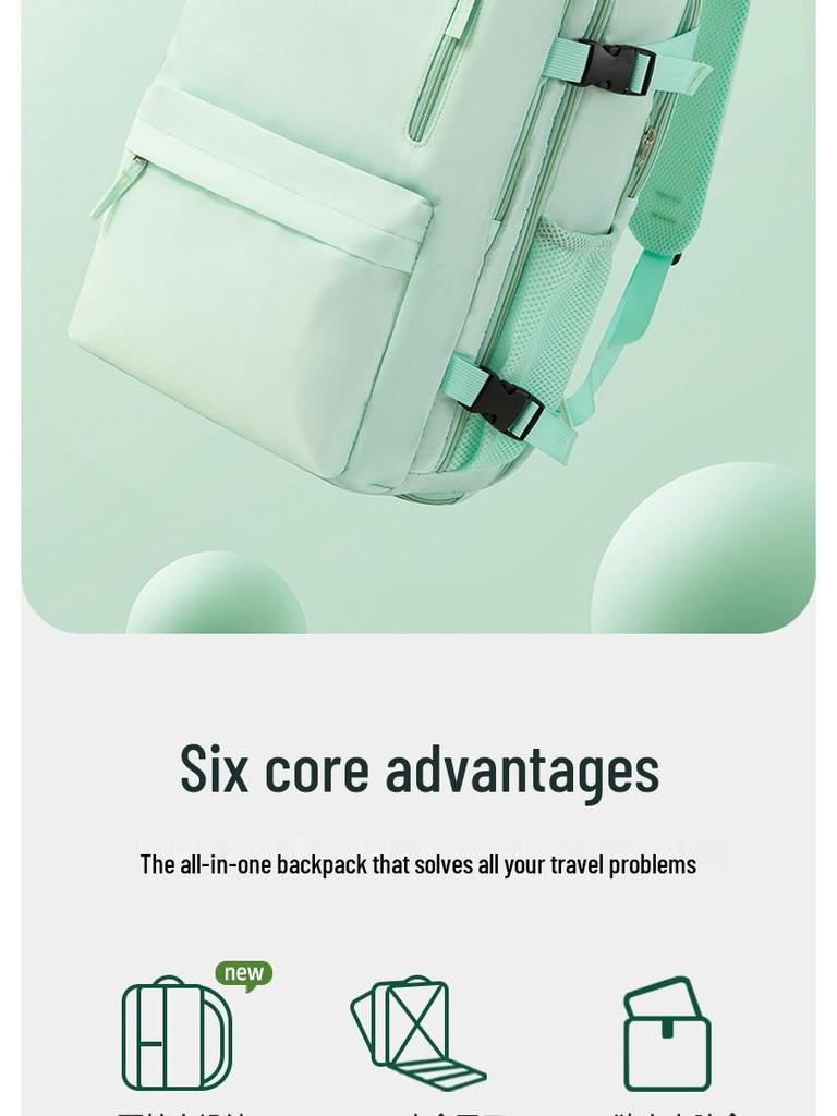 Expandable Travel Backpack with Shoe Compartment and Wet/Dry Separation for Men and Women - Perfect for Short Trips and Business Travel