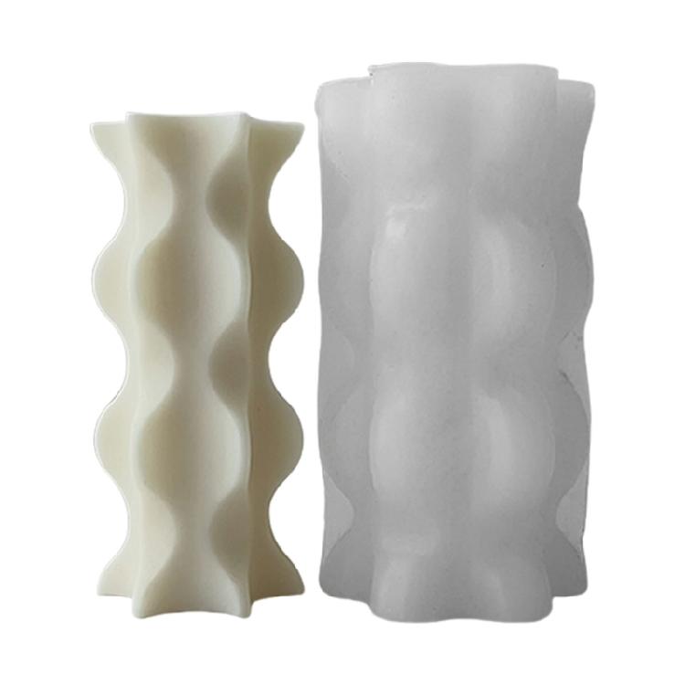 3D Cylinder Candle Mold Reusable Silicone Mold for Home Decorations Practical Aromatherapys Mould Jewelry Supplies