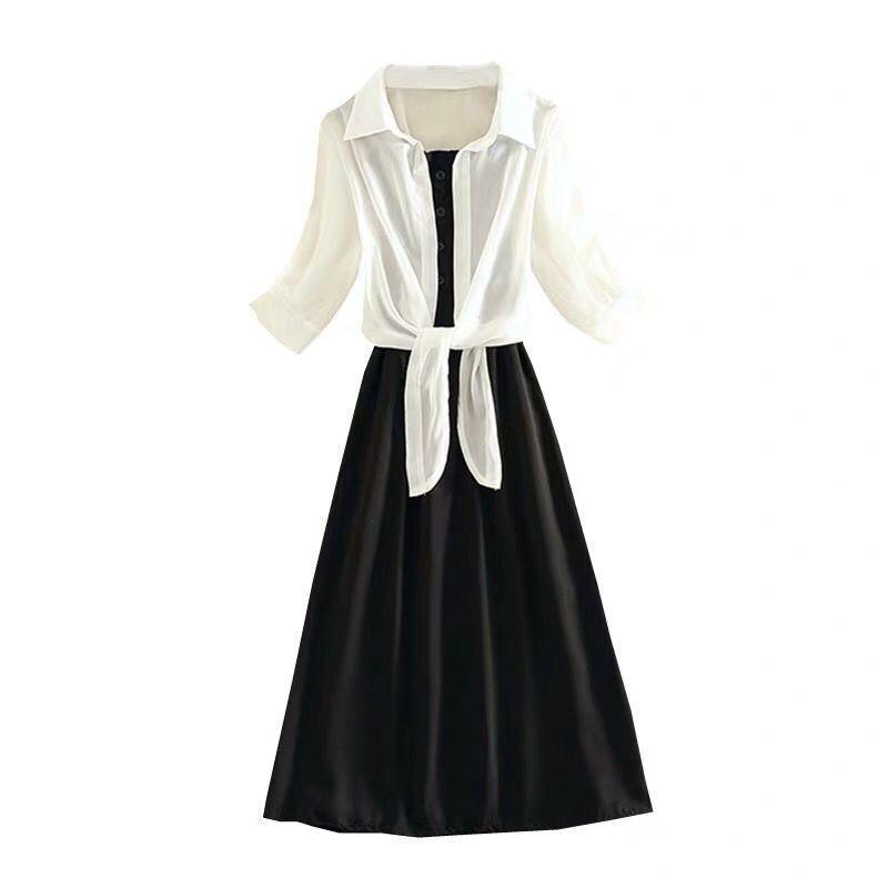 Plus Size Spring/Summer 2021 Slimming Fashion Dress Set for Women