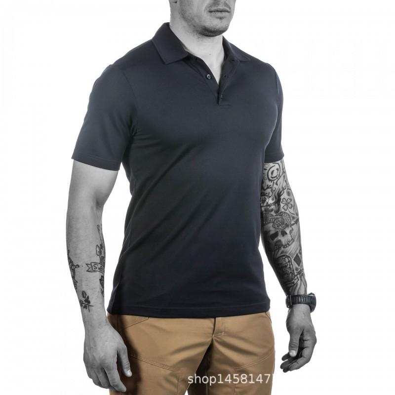 

Forbearance Lapel Outdoor Quick-drying Clothes POLO Shirt Men s T-shirt Mountaineering Physical Fitness Short-sleeve Top XL чёрный