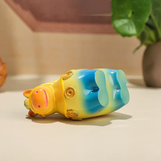 Statua Konia w Chińskim Stylu Obracana Złoty Sztabka Worek Szczęścia Kwiat Miedziana Moneta Kreskówkowy Kucyk Figurka Dekoracja Ozdoba Feng Shui na Biurko