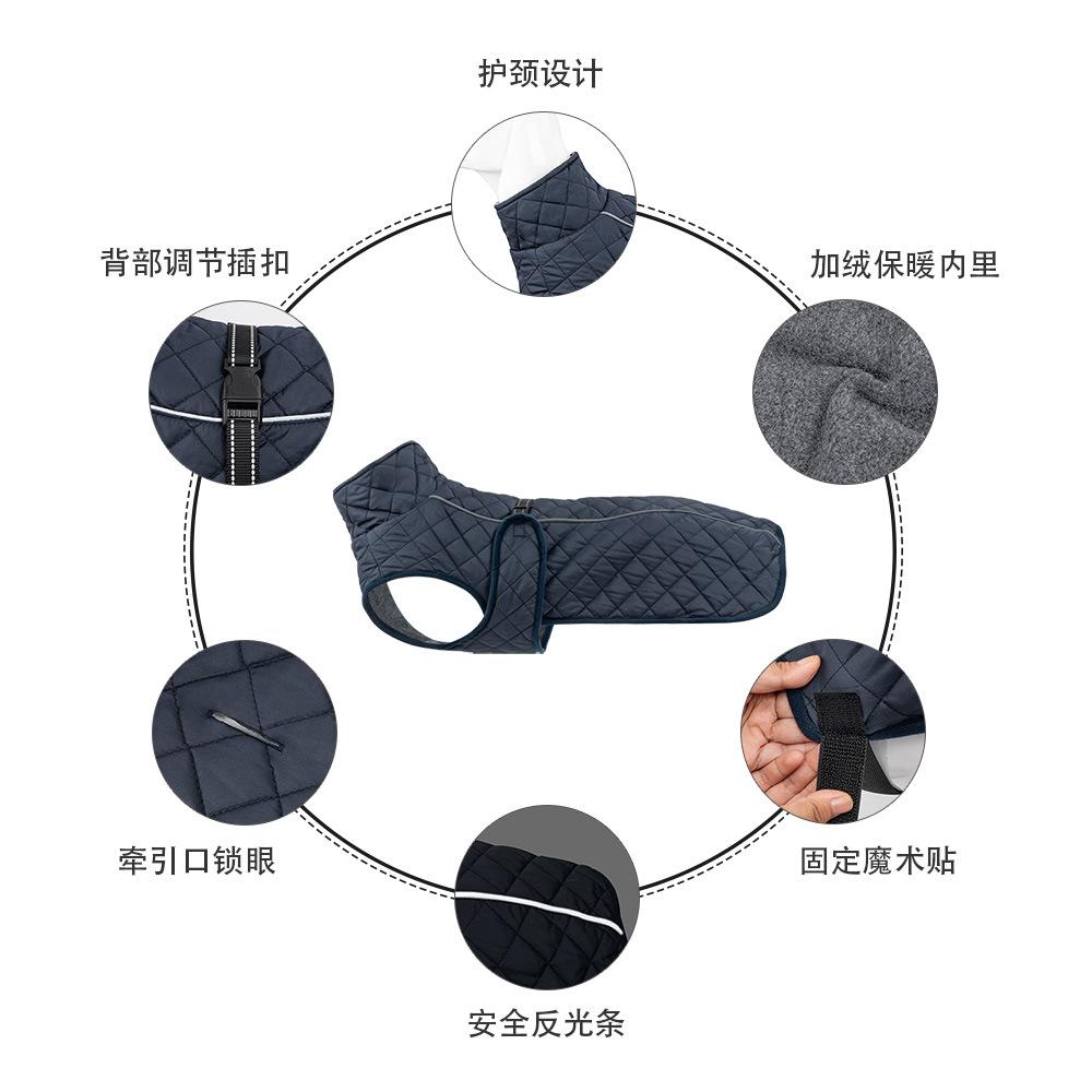 Dog Clothes Reflective Big Dog Universal Outdoor Jacket Thickened Cotton Coat Pet Supplies