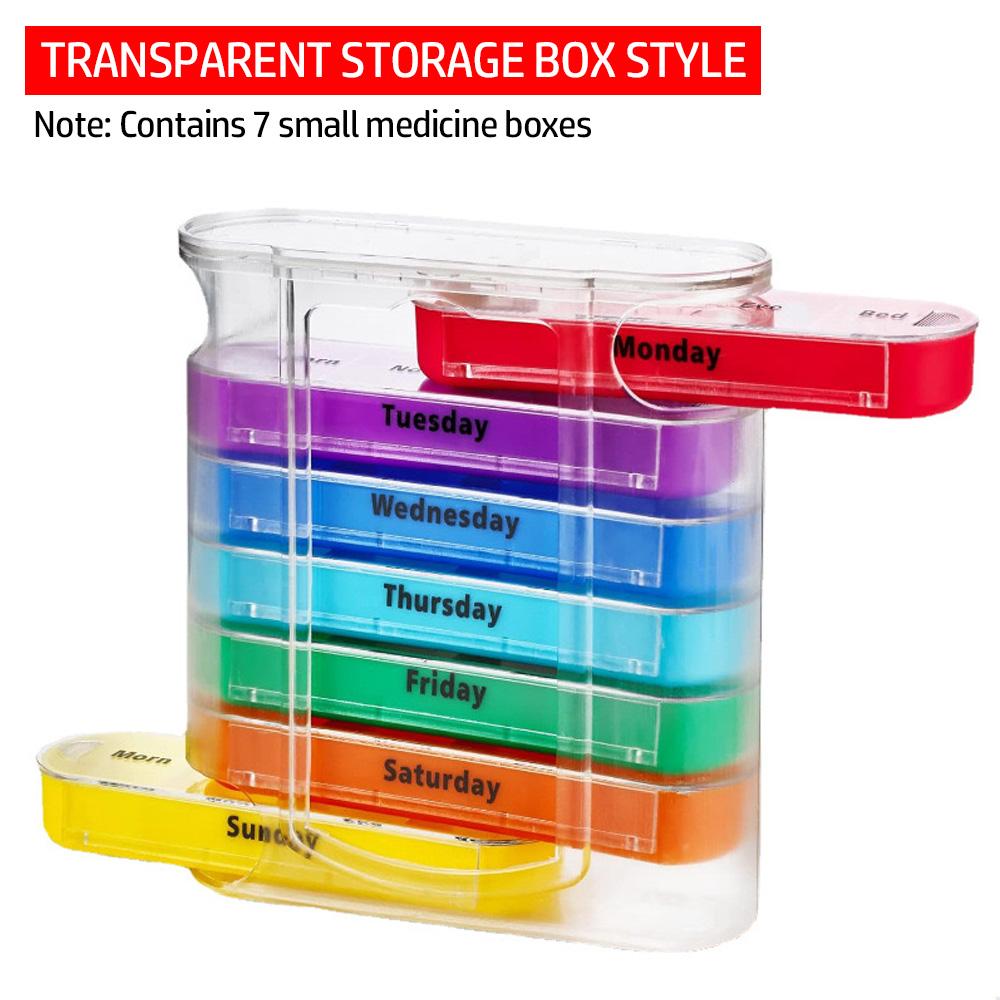 

7-day convenient medicine box independently divided into exquisite leather bags with 28 compartments for drug storage box Medium