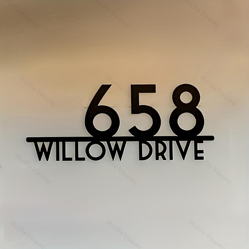 Exquisitely Crafted Custom Vintage Metal Address Plaque Reusable Spiral Shape Outdoor Wall Mount