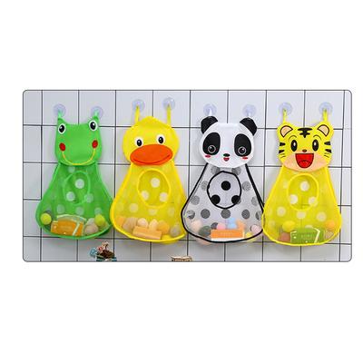 Cartoon Panda Baby Bath Kids Toy Drain Storage Net Bag Mesh Holder Cup Suction