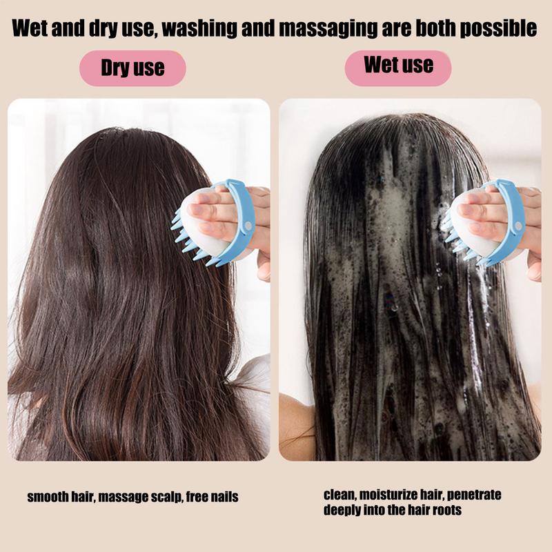 Scalp Massager Shampoo Brush Portable Scalp Massaging Brush Head Scrubber Massage Tool For Men Women Portable Hair Washing Comb