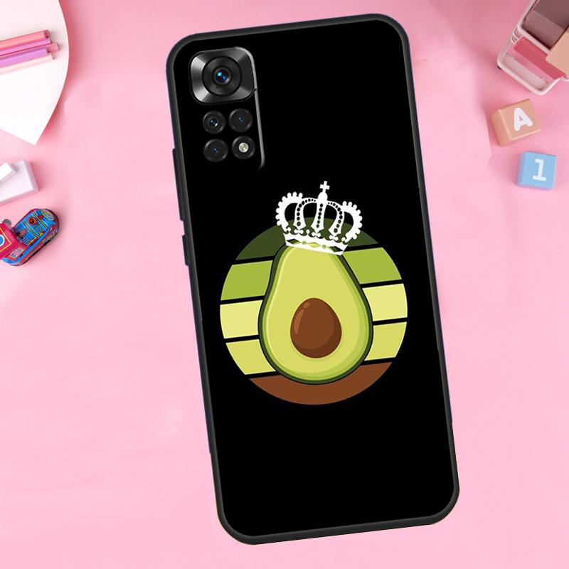 cute cartoon Avocado Fitness For Xiaomi Redmi Note 14 10 11 12 13 15 Pro Plus Phone Case For Redmi 15 15C 14C 12C 10C 13C