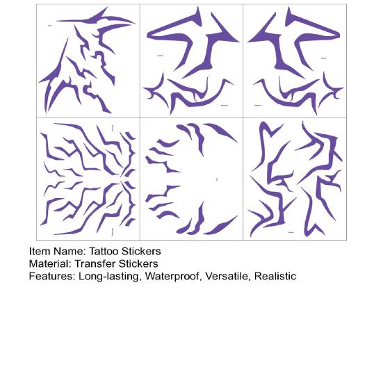 Autocolante Tatuaje Temporare Impermeabile Tatuaje False Tatuaje Imersive pentru Joc de Rol Artă pe Față și Corp Accesorii de Costum pentru Cosplay Halloween Festivaluri de Muzică