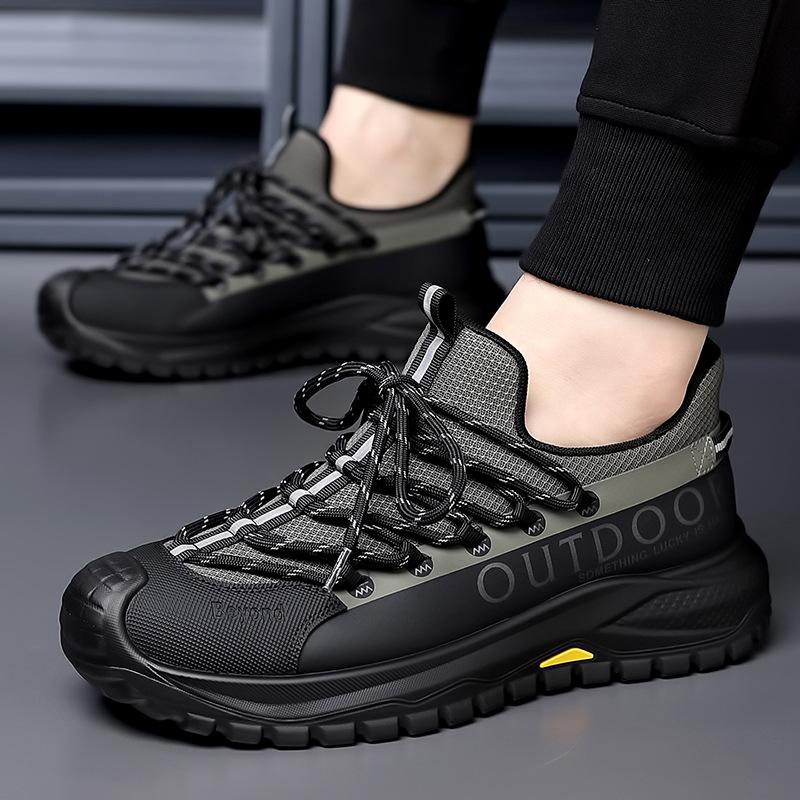 Fashion Men Shoes Autumn 2025 New Trendy Baotou Soft Sole Sports Casual Tourism Outdoor Mountaineering Thick Sole Anti Slip Running Shoe