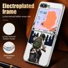 Cool Travel Moto Biker Print Case For Samsung Galaxy Z Flip 8 7 6 5 Z Flip8 Flip7 Flip6 Hybrid 3in1 Plating Leather Skin Folding Phone Cover