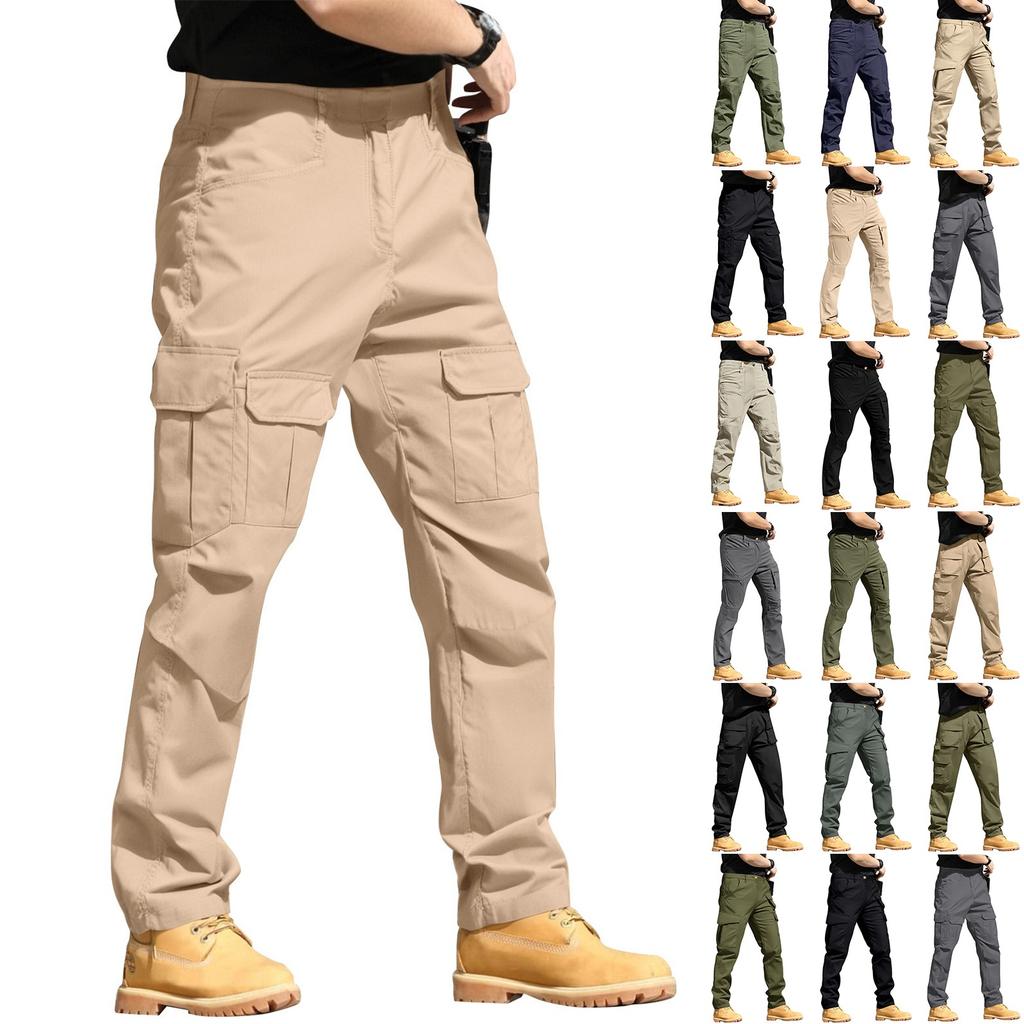 Men's Cargo Pants, Outdoor Working Fishing Camping Wear-resistant Multi-pocket Quick-drying Work Pants