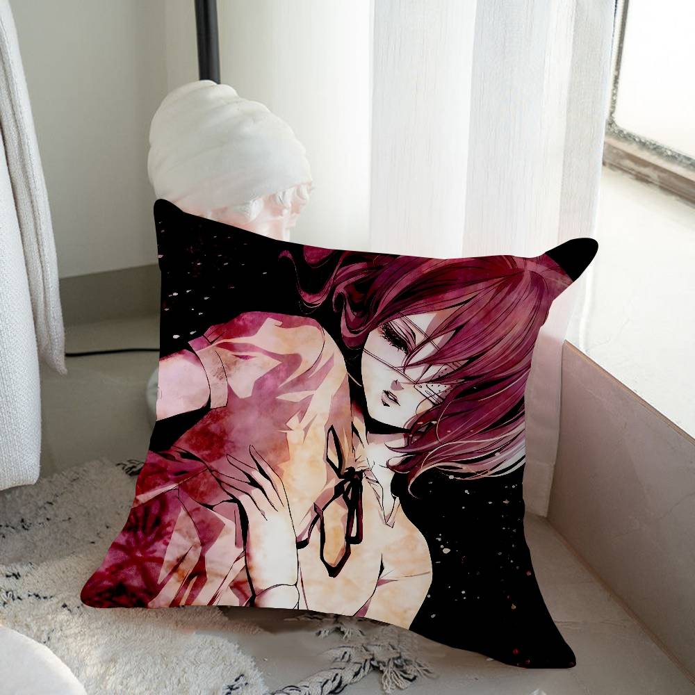 M-Misaki Mei Cartoon Animation Cushion Cover Inches Farmhouse Decor Home Throw Pillow Covers For Couch Decorations