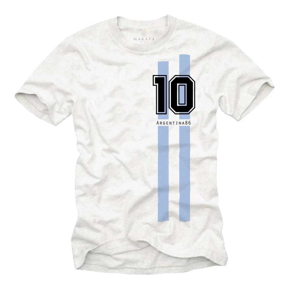 Maglia Argentina T-shirt calcio Bandiera Argentina Maglia tifoso Coppa Europa 10 1986-