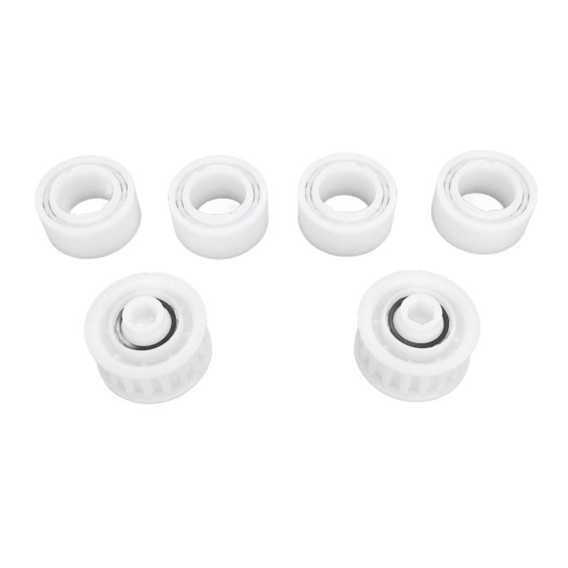 4 Pack Guide Wheels Replacement Pool Cleaner Guide Wheels With 2 Pully Gears For Maytronics For Dolphin