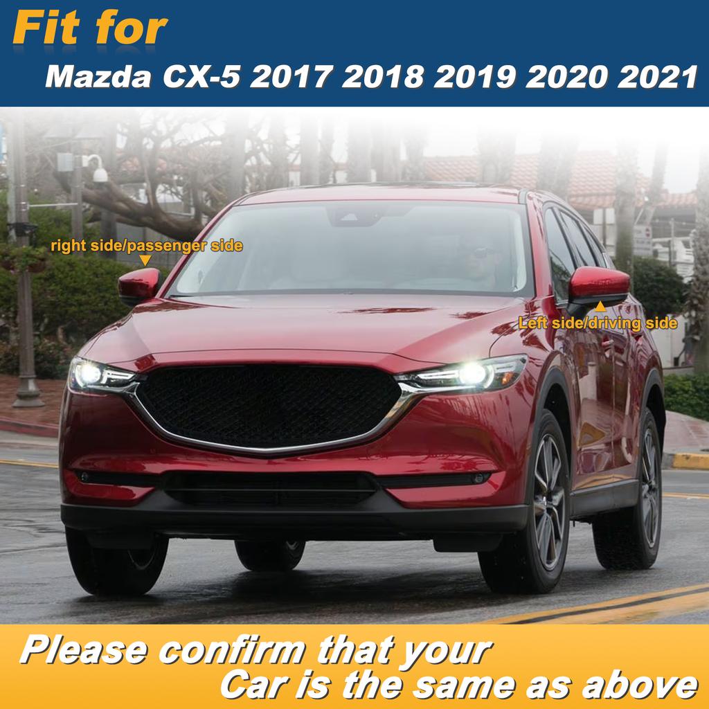 Tür-Rückspiegel-Abdeckkappe Gehäuse Passend für Mazda CX5 CX-5 2017-2021 Schutzabdeckung für Außenspiegel Autozubehör