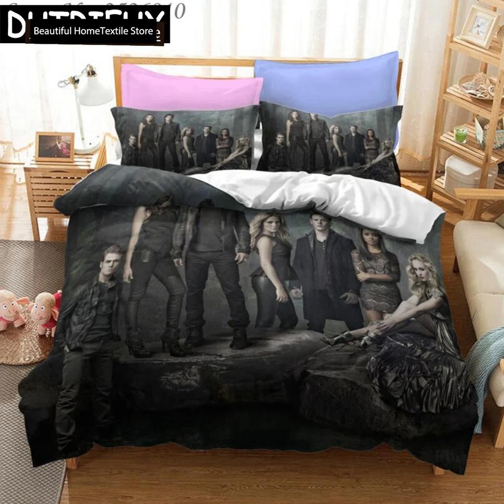The Vampire Diaries Character 3D NEW Duvet Cover Pillowcase Bedding Set Adult Boy Girl Bedroom Decoration Single Double Large