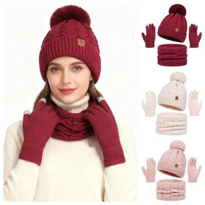 Chapéus e gorros – Conjuntos de cachecóis, chapéus e luvas