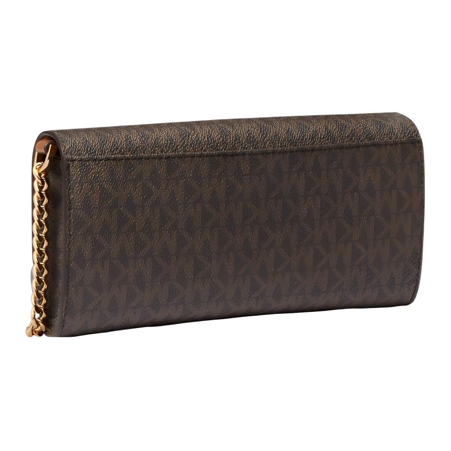 New MICHAEL KORS Jet Set Canvas Envelope Bag, Shoulder Bag, Crossbody Bag Medium Women's Brown 32S3GJ6C6B-BRN-ACORN