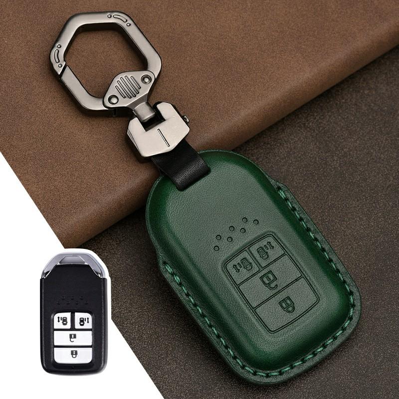 Leather Car Key Case Cover Shell for Honda Civic Accord Fit Hrv Crv Jazz City Protector
