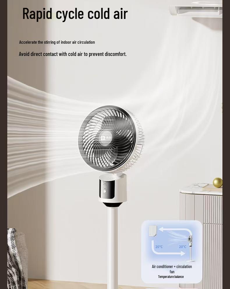 Camel LT USB Air Circulator Fan - Indoor/Outdoor Energy-Saving Floor Fan for Dormitory