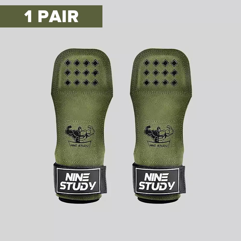 1Pair Premium Cowhide Leather Gym Fitness Gloves Lifting Straps Grips Anti-Skid Weightlifting belt For Palm Protection Deadlift