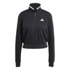 Womens/Ladies Quarter Zip Crop Sweatshirt
