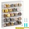PGY Acryl-Münzen-Vitrine Mehrschichtig Transparent Abzeichen-Displaybox Platzsparend Heim-Büro-Dekoration Münz-Medaillen-Sammlerstücke