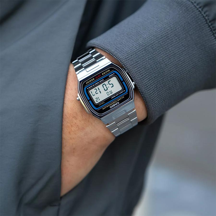 Casio Reçine Kasa Paslanmaz Çelik Kordon Erkek Quartz Saat A164WA-1