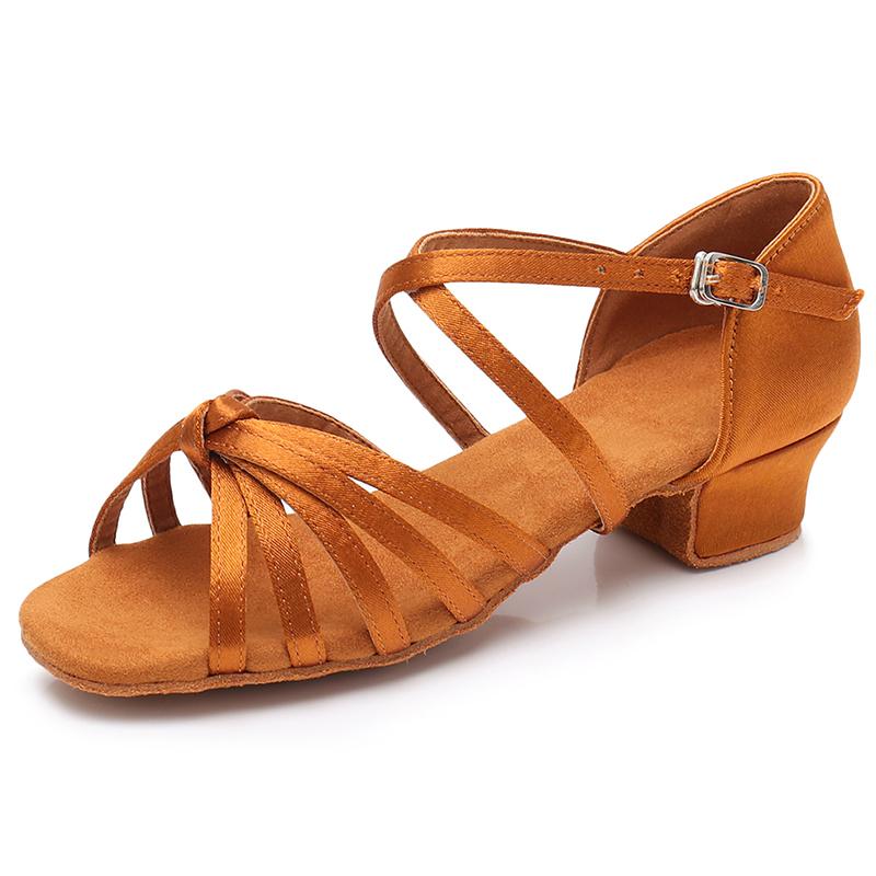 Scarpe da Ballo da Sala a Tacco Basso 3,5 cm per Bambine Ragazze Scarpe da Ballo Latino Salsa per Donne Ragazze