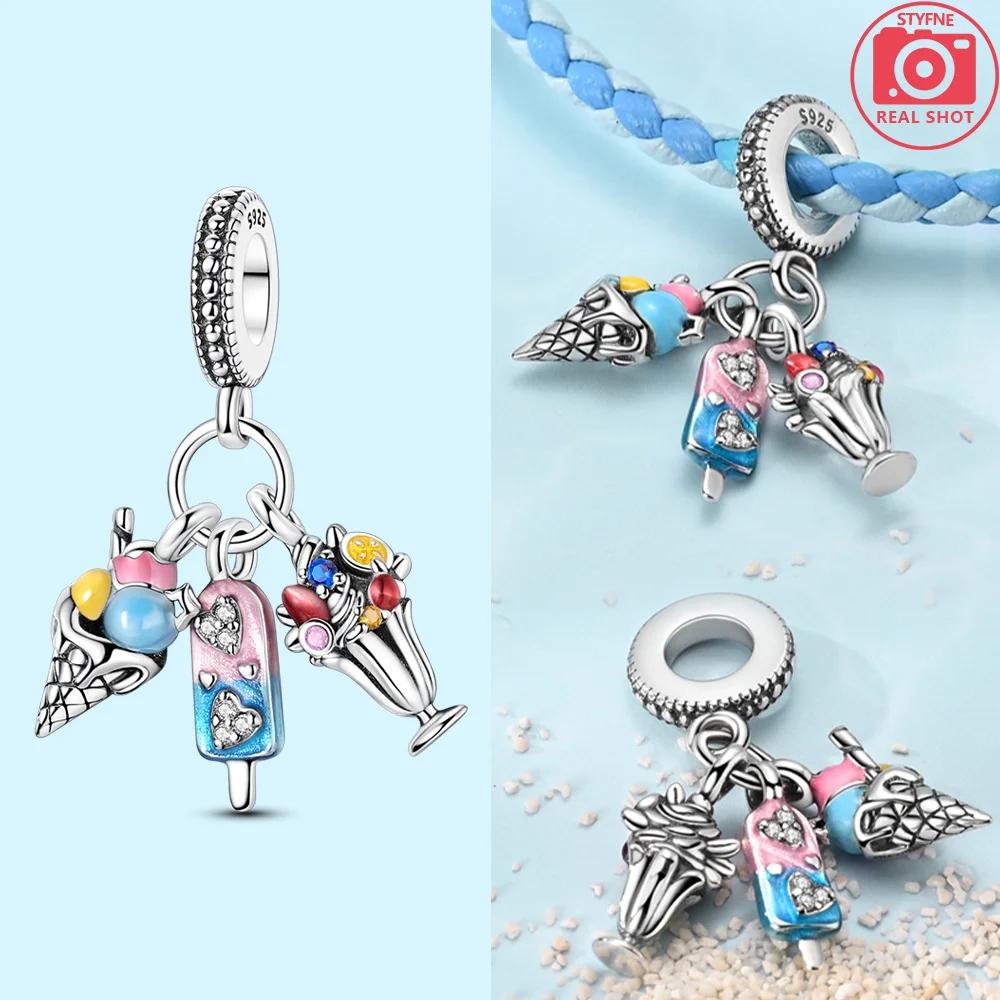 Copper Original Bead Inlaid Zirconium Bowknot Love Heart Balloon Charms Pendants Fit Bracelet Diy Jewelry Marking