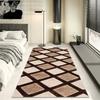 Nordic Geometric Bedroom Bedside Runner Carpet Decoration Living Room Anti Slip Washable Sofa Floor Mats Kitchen Easy Clean Rug