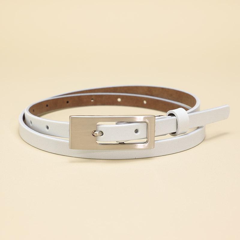 High-end Women's Belt Basic Versatile Commuting Belt Cowhide Leather Genuine Leather Thin Belt Women Chic Women's Belt