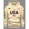 American Flag Print Hoodie, Men's Fleece Sweatshirt, Unisex Casual Pullover, Student/couple Style, Fashionable Sweatshirt.