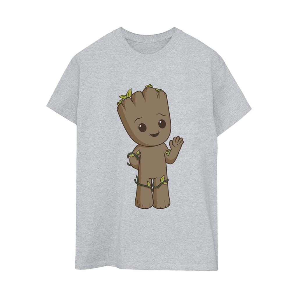 Marvel Womens/Ladies I Am Groot Cute Groot Cotton Boyfriend T-Shirt