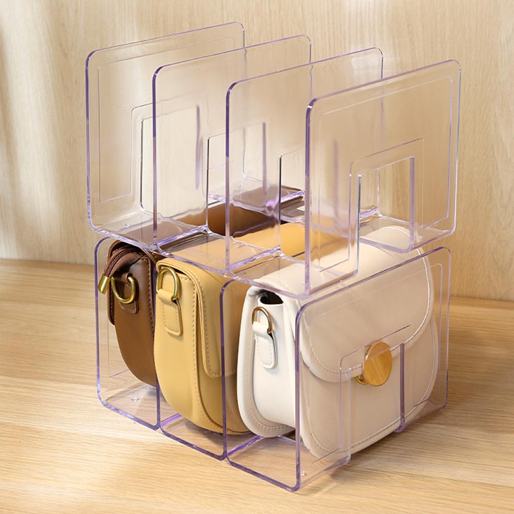 Handbag Storage Rack Wardrobe Divider Shelf Luxury Bag Storage Rack Transparent Purse Handbag Divider Shelf Bags Display Racks