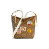 Bolsa transversal/de ombro Snoopy co-branded 23 Peanuts para presbiopia, couro artificial, feminina, cáqui