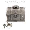Vintage Style Jewelry Storage Box Delicate Ring Necklace Organizer Case with Lock