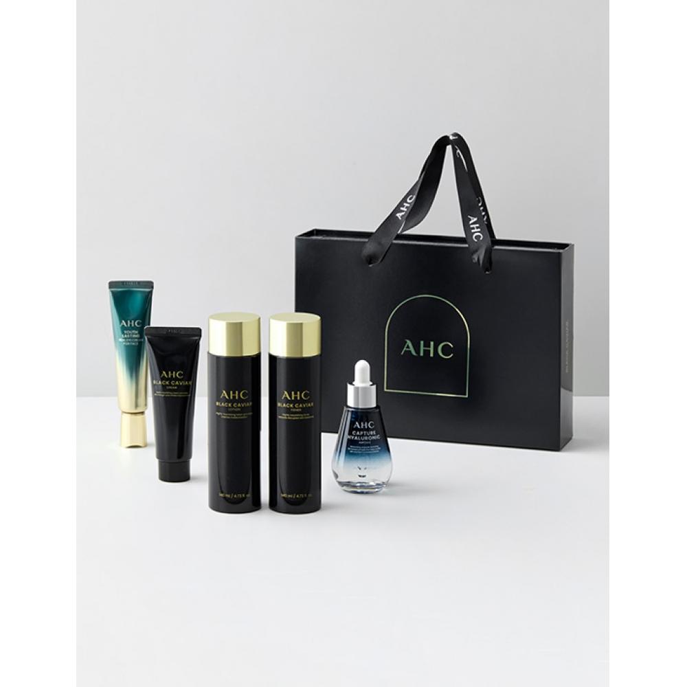Ahc Black Caviar Youth Ritual Care Gift Set  + Free Shopping Bag