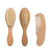 High-Standard 2/3Pcs Newborn Top-Grade Wool Premium-Quality Baby High-Standard Wooden Superior-Grade Brush Premium-Quality Comb Superior-Grade