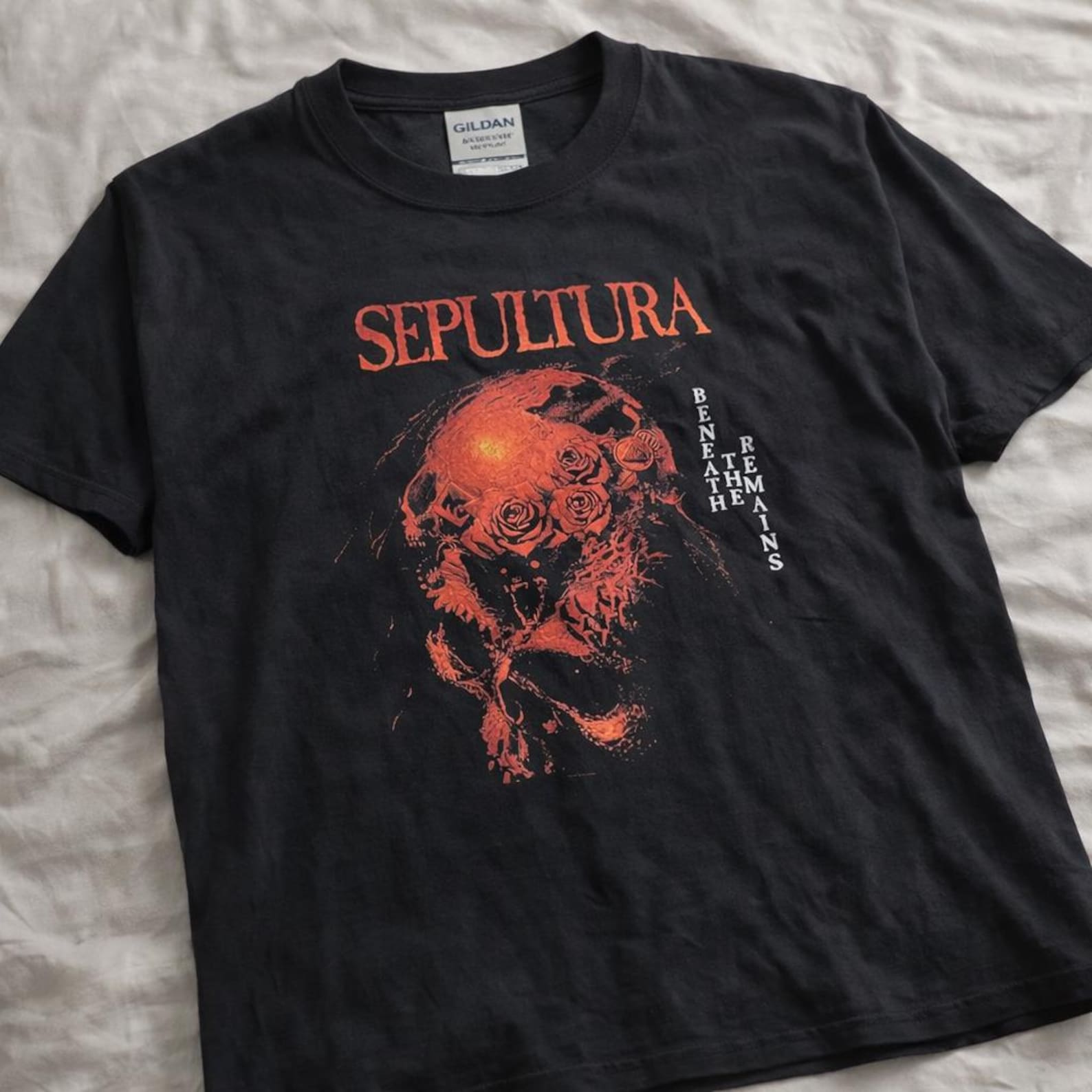 Crimson Skull Extreme Metal Graphic Shirt Gildan S