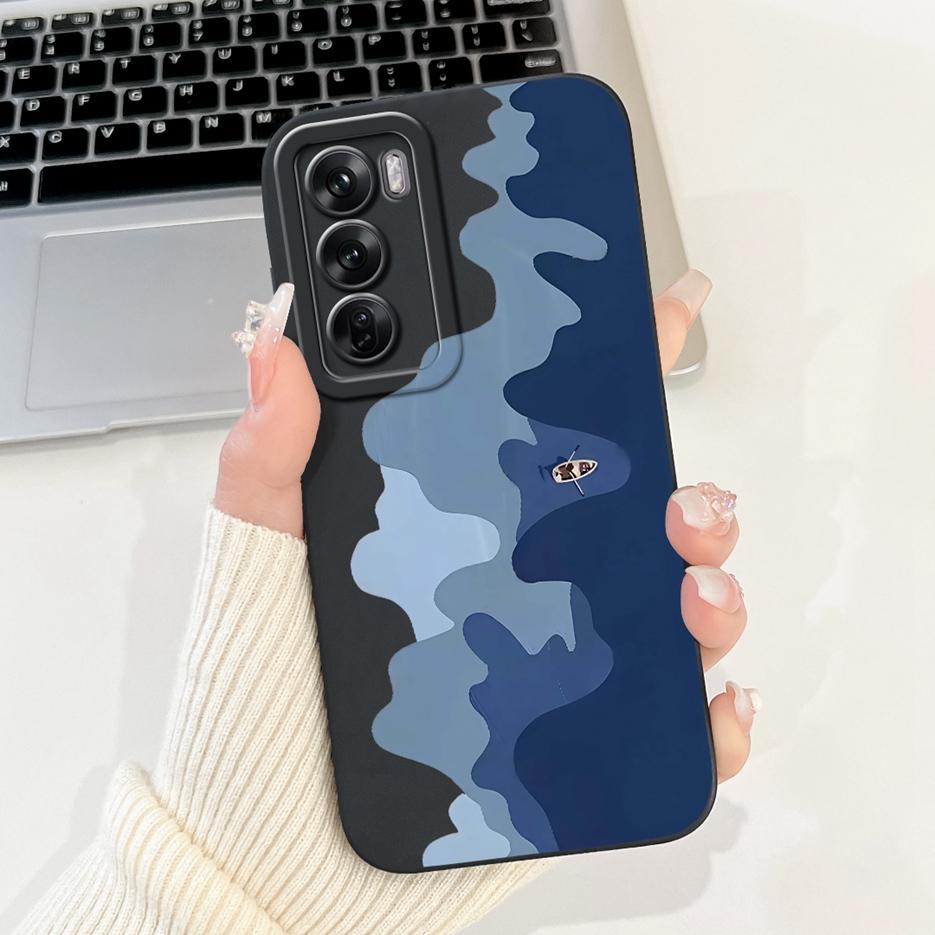 For Oppo Reno 12 Pro Case CPH2629 New Fashion Candy Painted Cover Soft TPU Matte Phone Case For Oppo Reno12 Pro 5G Fundas Bumper