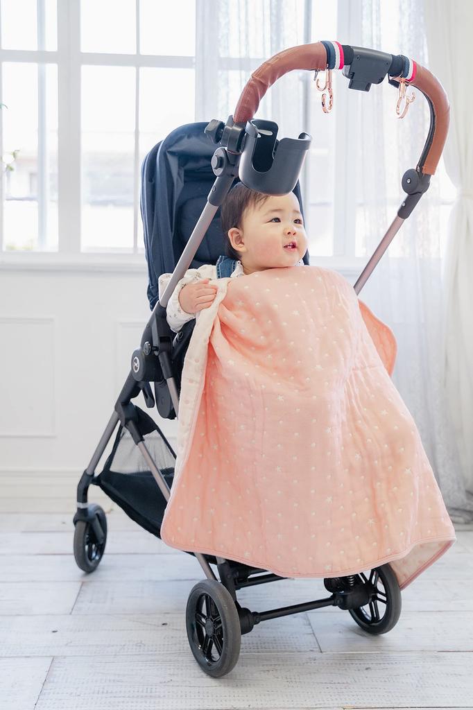 Angerolux Towel Nap Swaddle Gauze Made In Pale M Blanket, Blanket, Blanket, Star, 6-Layer Blanket, Japan, Pink,