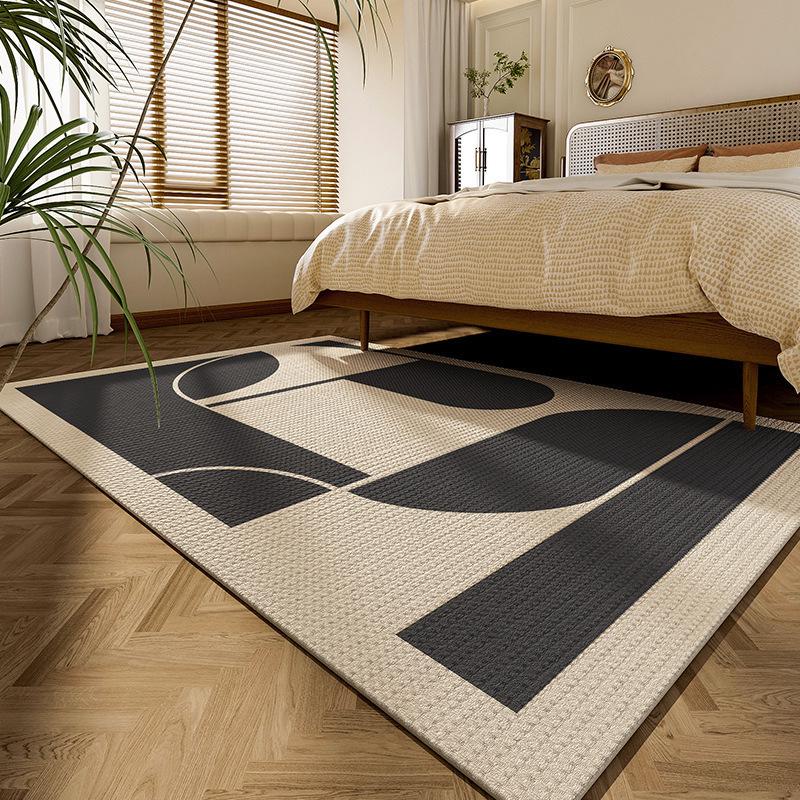 Stain-Resistant Waterproof Loop Pile Cotton Linen Carpet - Easy To Clean Floor Mat for Living Room & Bedroom