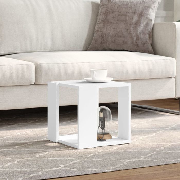 VidaXL Coffee Table White 32x32x30 Cm Engineered Wood, Side Table, Living Room Table, End Table, Sofa End Table, 848143