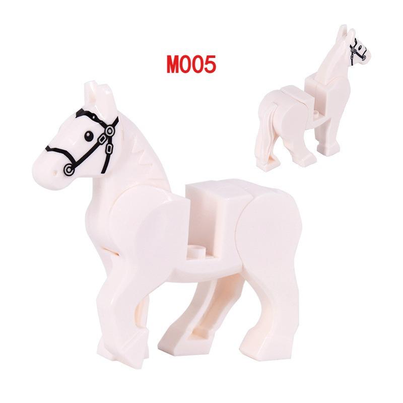 Medieval series of war horses, Lord of the Rings mounted Wolf series, children's educational assembling building block toys.