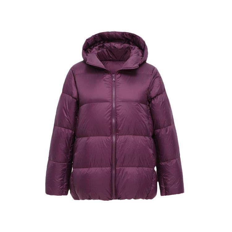Autumn and Winter New Down Jackets Women's Light, Sweet and Loose Hooded White Duck Down Warm Bread Jacket Short