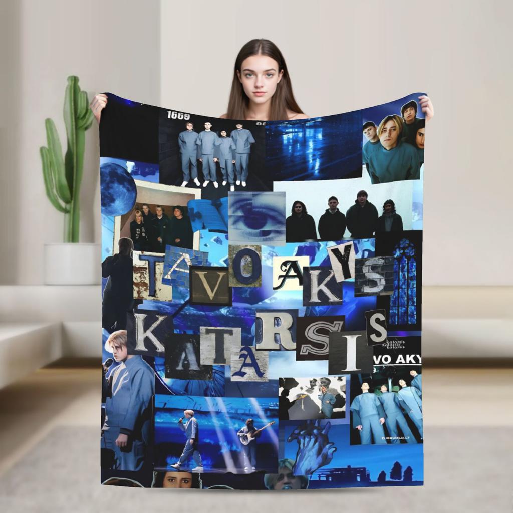 Katarsis Tavo Akys Eurovisions 2025 Blanket Quality Soft  Throw Blanket Winter Decorative Outdoor Print Bedspread