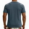 Men's Silk Short-sleeved T-shirt For Summer, Lightweight, Quick-drying, Mesh Pattern, Suitable For Sports And Fitness Activities.